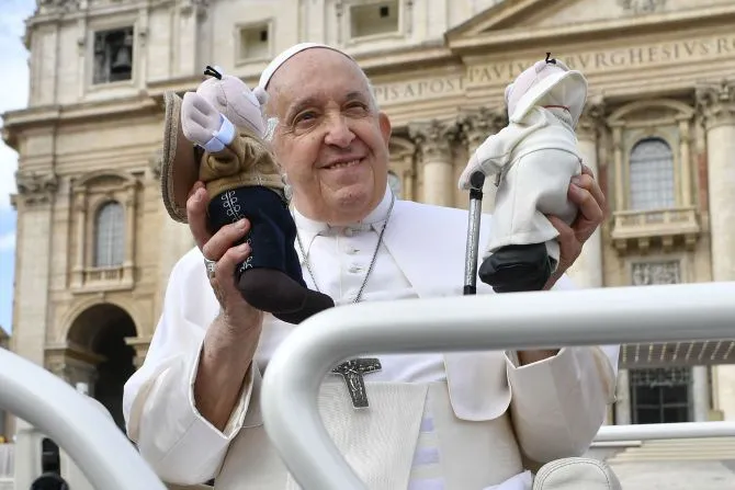 Le pape François lors de l'audience générale sur la place Saint-Pierre, le 25 octobre 2023. | Crédit : Vatican Media / 