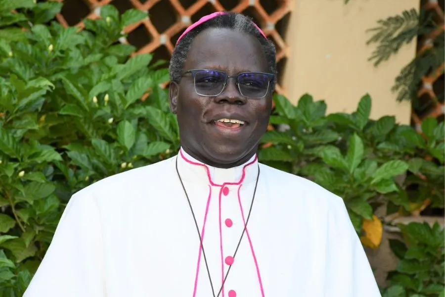 Mgr Stephen Ameyu Martin, archevêque de Juba au Soudan du Sud, lors de la conférence de presse du 10 juillet 2023. Crédit : CRN