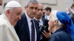 Le pape François lors de l'audience générale sur la place Saint-Pierre, le 20 avril 2022. Daniel Ibanez/CNA / 