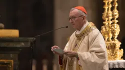 Le cardinal Pietro Parolin célèbre la messe pour la paix en Ukraine dans la basilique Sainte-Marie-Majeure à Rome, le 17 novembre 2022. | Crédit : Daniel Ibáñez / CNA / 