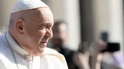 Le pape François lors de l'audience générale du mercredi sur la place Saint-Pierre, le 24 mai 2023. | Daniel Ibanez/CNA / 