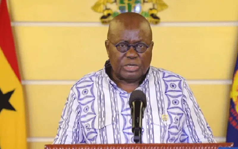 Le président du Ghana, Nana Akufo-Addo, lors de son 14e discours à la nation, le dimanche 26 juillet. Domaine public