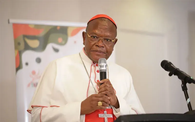 Le cardinal Fridolin Ambongo, président du Symposium de la Conférence épiscopale d'Afrique et de Madagascar (SCEAM). Crédit : ACI Afrique / 