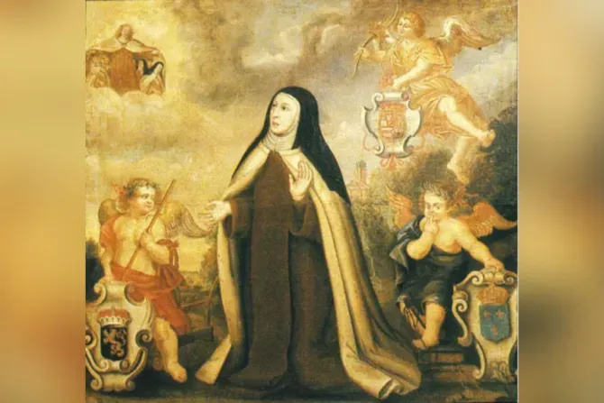 Ana de Lobera y Torres (1545-1621), plus connue sous son nom religieux de Sœur Ana de Jesús, a contribué à l'expansion des Carmélites Déchaussées en France et en Belgique. Peinture dans le monastère des Carmes déchaussés, Bruxelles, vers 1650. | Crédit : AnonymeAuteur inconnu, CC BY-SA 4.0, via Wikimedia Commons