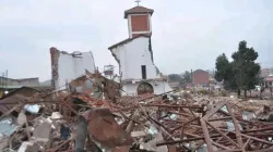 L'église anglicane Saint-Pierre, située à Ndeeba, au sud de Kampala démolie dans la nuit du dimanche 9 août, à la suite d'un long conflit sur la propriété foncière. / Domaine public