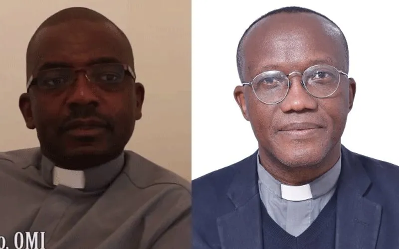 Le père Linus Ngenomesho (à gauche) nommé administrateur apostolique du Vicariat apostolique de Rundu en Namibie et le père Godefroid Manuga-Lukokisa (à droite) nommé membre de la Congrégation du Vatican pour l'évangélisation des peuples. Domaine public