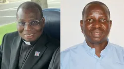 Mgr Dieudonné Datonou (à gauche), Nonce apostolique au Burundi, et l'évêque élu Hassa Florent Koné (à droite) du diocèse de San au Mali. / 