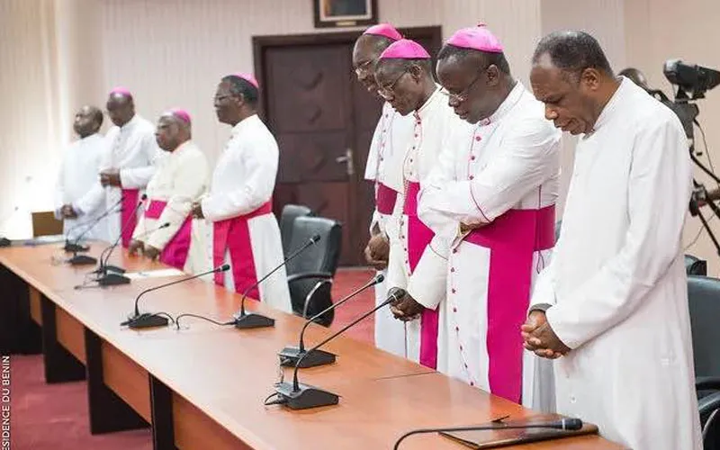 Les membres de la Conférence épiscopale du Bénin (CEB). Crédit : Présidence du Bénin / 