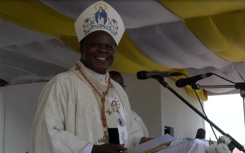 Le cardinal Dieudonné Nzapalainga lors de la célébration eucharistique de clôture du pèlerinage national annuel de la RCA, le samedi 5 décembre. / Page Facebook de l'Archidiocèse de Bangui