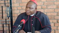 Le cardinal Dieudonné Nzapalainga lors de la conférence de presse à Bangui, capitale de la RCA, le 5 octobre 2021. Crédit : Archidiocèse de Bangui / 