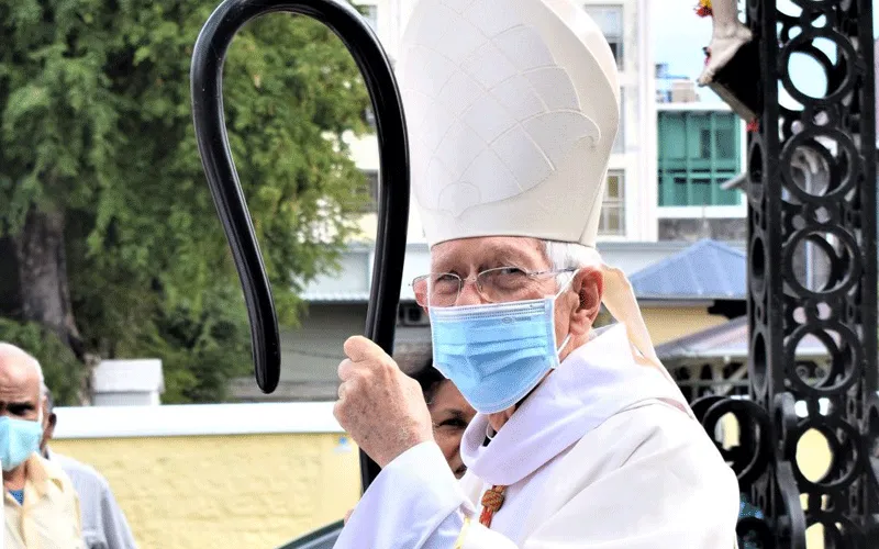 L'évêque du diocèse de Port Louis, le cardinal Maurice Piat. Domaine public