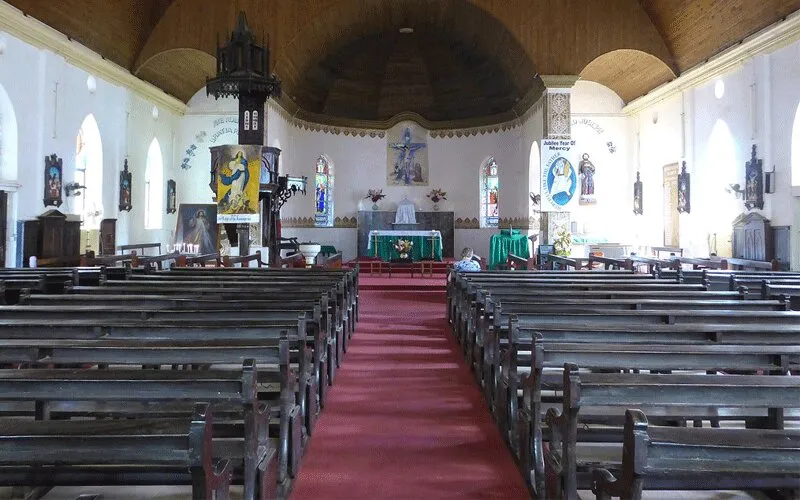 La cathédrale Notre-Dame de l'Assomption dans le diocèse de Banjul en Gambie. Domaine public