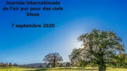 Affiche Journée internationale de l'air pur pour des ciels bleus  célébrée le lundi 7 septembre. / Organisation mondiale de la santé (OMS)