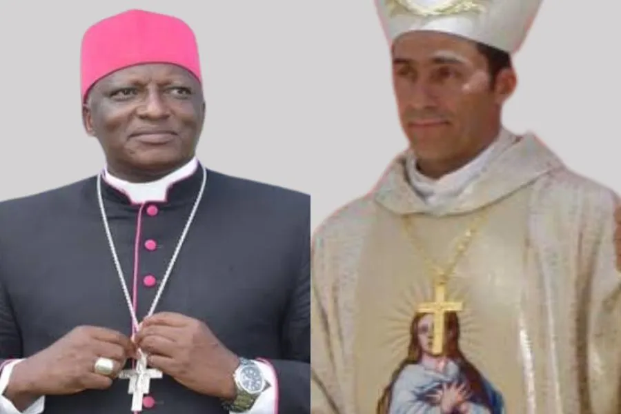 Mgr Paul Kariuki Njiru (à gauche), nommé évêque pionnier du nouveau diocèse catholique de Wote au Kenya et Mgr Gustavo Bombín Espino (à droite), nommé archevêque de l'archidiocèse de Toliara à Madagascar. Crédit : Seed Consolata/La Sede de Pedro