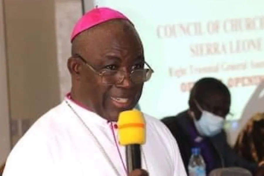 Mgr Edward Tamba Charles, archevêque de l'archidiocèse catholique de Freetown, en Sierra Leone. Crédit : P. Peter Konteh / 