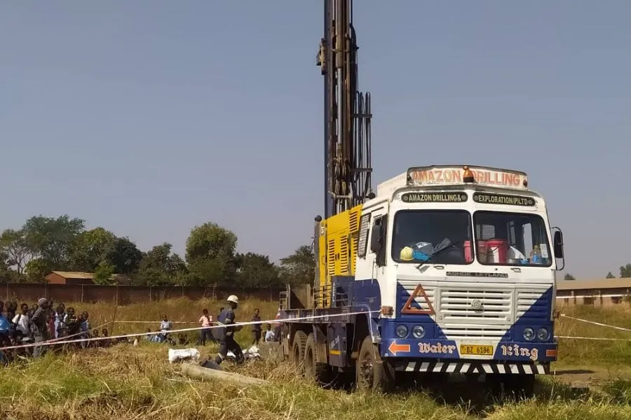 A well drilling project at Don Bosco parish of Malawi's Archdiocese of Lilongwe. Credit: Fr. Joseph Czerwinski