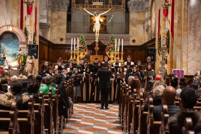 Un moment de la veillée de préparation à Noël, qui s'est tenue le 22 décembre à l'église Saint-Sauveur de Jérusalem. | Crédit photo : Marinella Bandini / 