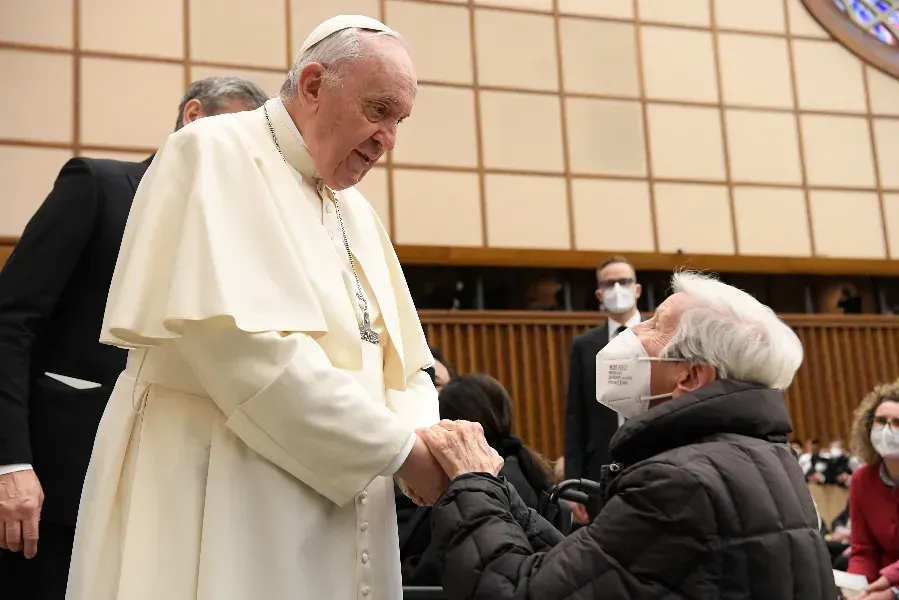 L'audience générale du Pape François dans la salle Paul VI au Vatican, le 23 février 2022. Vatican Media.