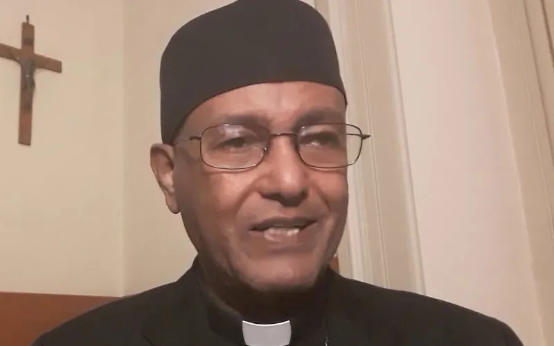 Mgr Tesfaselassie Medhin, évêque de l'éparchie catholique d'Adigrat en Éthiopie.