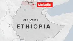 La carte d'Ethiopie montrant la région du Tigré. / Domaine Public