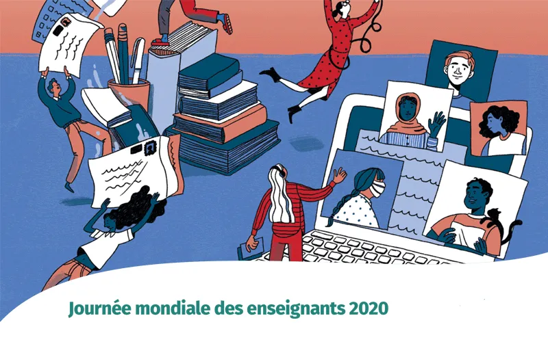 Une affiche pour la Journée mondiale des enseignants 2020. / UNESCO