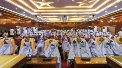 Les filles de Zamfara reçues dans un bâtiment du gouvernement après leur libération / Photo de courtoisie