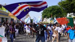 Les jeunes catholiques du Cap-Vert aux Journées mondiales de la jeunesse à Lisbonne, au Portugal. Crédit : Diocèse de Santiago / 