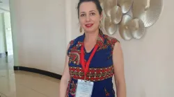 Annamária Vrzáčková, responsable du programme des normes de gestion de Caritas Internationalis (CI MS) lors d'un atelier de formation de Caritas Afrique et Caritas MONA à Nairobi au Kenya. Crédit : ACI Afrique / 