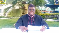 Mgr Charles Kasonde délivrant le message des évêques catholiques de la région de l'Association des conférences épiscopales membres d'Afrique de l'Est (AMECEA). Crédit : AMECEA / 