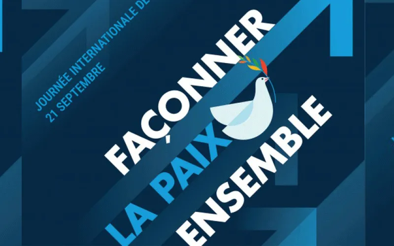 Logo Journée internationale de la paix 2020. Nations unies.