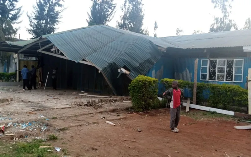 L'église catholique St Mary de Mukuru kwa Njenga après démolition. Crédit : Père John Munjuri