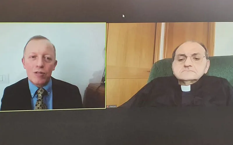 Capture d'écran du webinaire qui a réuni des responsables des Œuvres Pontificales Missionnaires (PMS) de 42 pays. OPM Kenya