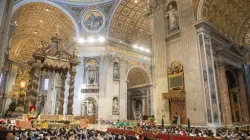 Le pape François préside une messe dans la basilique Saint-Pierre de Rome, le 23 juillet 2023, à l'occasion de la Journée mondiale des grands-parents et des personnes âgées. | Pablo Esparza/EWTN / 