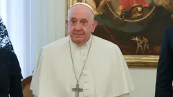 Le pape François photographié le 27 novembre 2023. Le pape s'est senti suffisamment bien pour honorer son rendez-vous avec le président du Paraguay, lundi matin, alors qu'il se remet d'une grippe. | Vatican Media / 