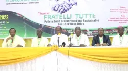 Les membres de la Conférence épiscopale régionale d'Afrique de l'Ouest (CERAO) présentent leur communiqué final aux journalistes à Abuja le 7 mai 2022. Crédit : ACI Afrique / 