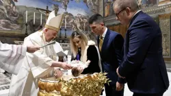 Le pape François a baptisé 13 bébés dans la chapelle Sixtine le 8 janvier 2023. | Vatican Media / 