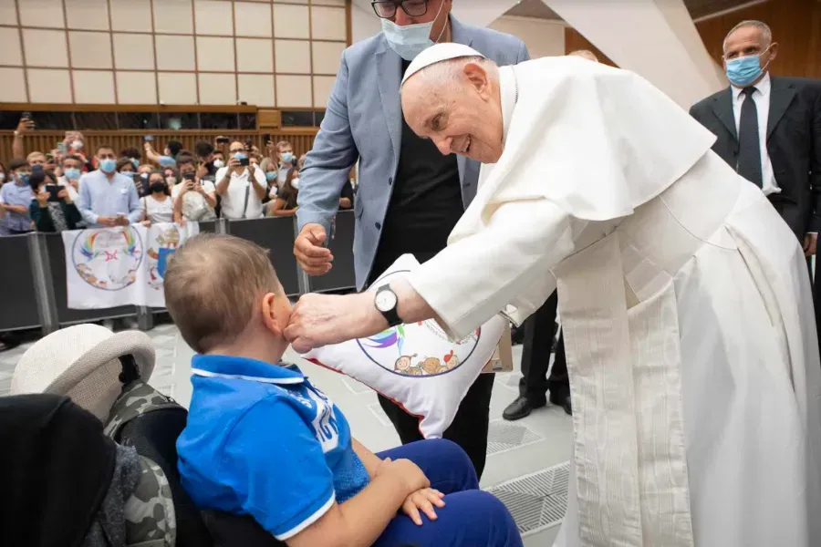 L'audience générale du Pape François dans la salle Paul VI au Vatican, le 3 août 2021. Médias du Vatican.