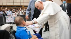 L'audience générale du Pape François dans la salle Paul VI au Vatican, le 3 août 2021. Médias du Vatican. / 