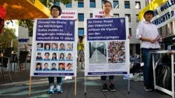 Une manifestation contre la persécution des chrétiens en Chine, le 14 septembre 2019, à Cologne, en Allemagne. | Crédit photo : Lidia Muhamadeeva/Shutterstock / 