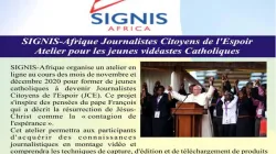 Une affiche annonçant l'atelier de trois semaines destiné aux futurs journalistes citoyens en Afrique. / SIGNIS Afrique