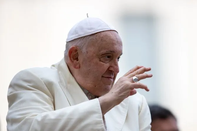 Le pape François lors de l'audience générale du 22 novembre 2023. | Crédit photo : Daniel Ibanez/CNA