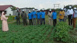 Des agriculteurs reçoivent une formation sur les nouvelles méthodes agricoles dans une ferme de démonstration gérée par les Filles de Marie Immaculée (FMI) et leurs collaborateurs dans la capitale du pays, Juba. / ACI Afrique