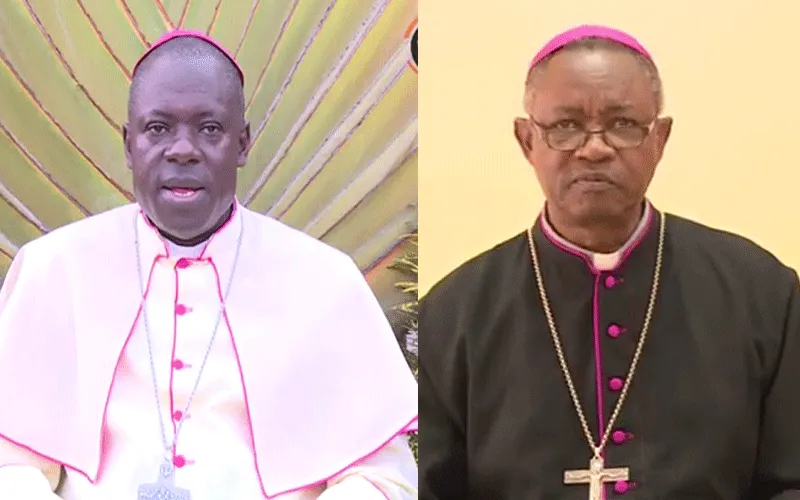 Mgr Gervais Nyaisonga (à gauche) et Mgr Isaac Amani Massawe (à droite) lancent un appel pour la paix en Tanzanie à l'approche des élections générales prévues pour le 28 octobre. Domaine public